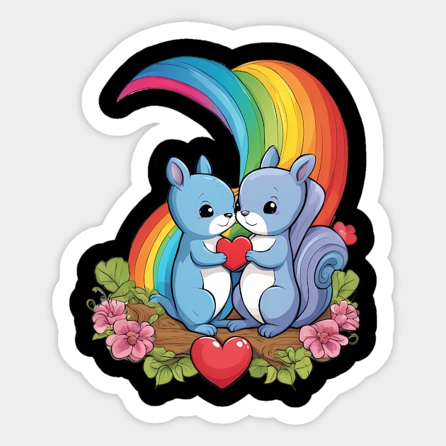 Friends for Life Squirrel Sticker by animegirlnft